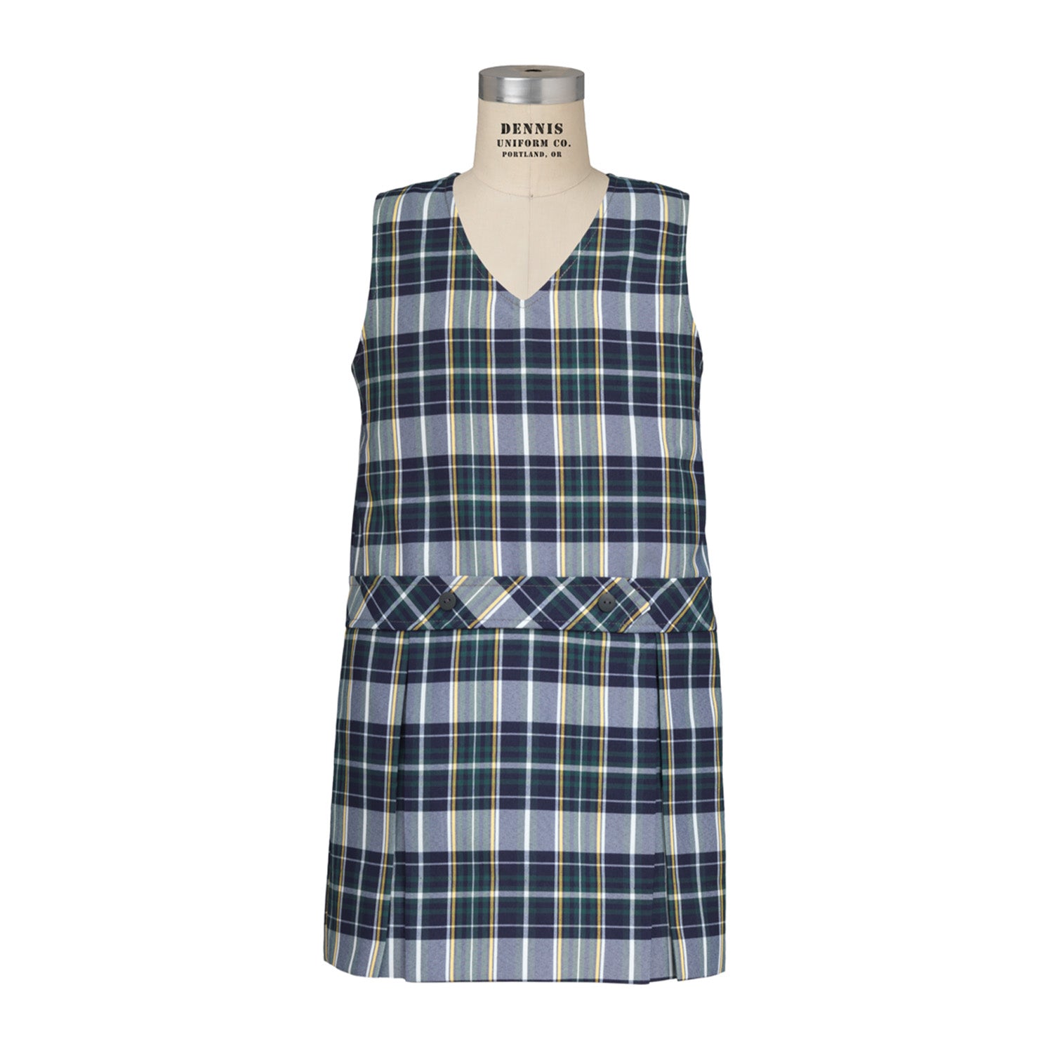 Christopher Plaid V Neck Drop Waist Shift Dennis Outlet Christopher Plaid V Neck Drop Waist Shift Dennis Outlet