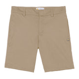 Khaki Performance Flat Front Shorts