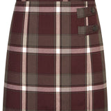 James Plaid Double Tab Pleat Skort