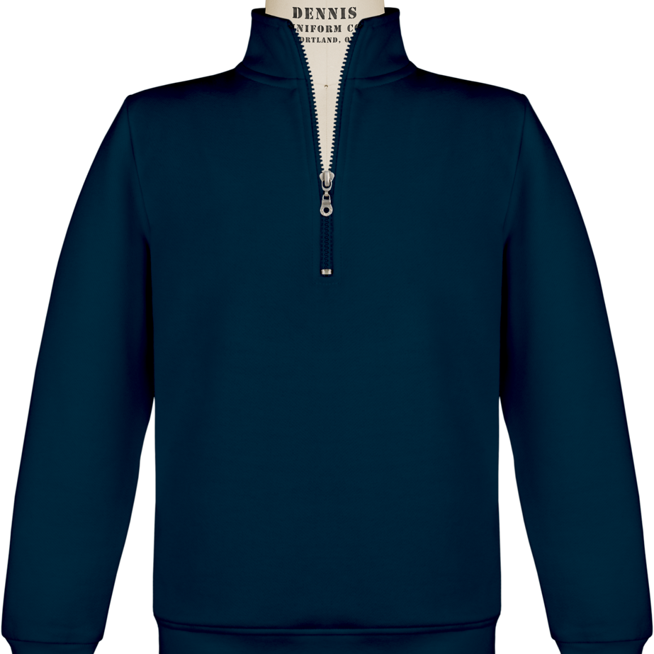 Navy Quarter Zip Pullover Sweatshirt