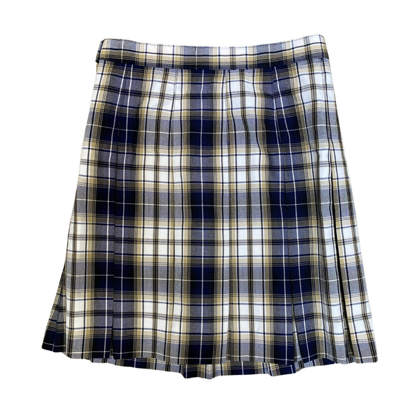 Cicero Prep Girls Box Pleat Plaid Skirt