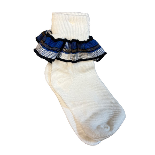 Plaid 73 Ruffle Socks