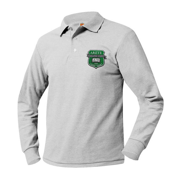 Arete Prep Academy Unisex Pique Long Sleeve Polo (9-12th)