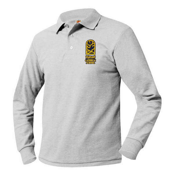 St. Gregory Unisex Pique Long Sleeve Polo