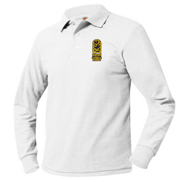 St. Gregory Unisex Pique Long Sleeve Polo