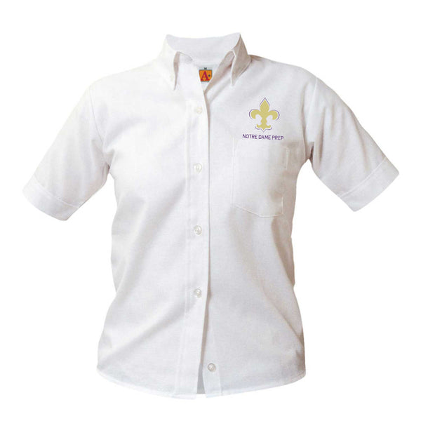 Notre Dame Female Oxford Short Sleeve Blouse