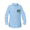 Arete Prep Academy Female Oxford Long Sleeve Blouse (9th-12th Grade) - Patch on the pocket