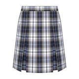Alexander Plaid Stitched Down Kick Pleat Long Skirt