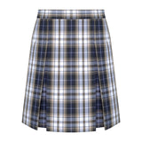 Alexander Plaid Stitched Down Kick Pleat Skirt