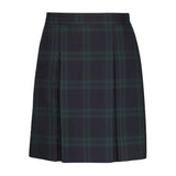Blackwatch Plaid Stitched Down Kick Pleat Skirt