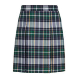 Christopher Plaid Stitched Down Kick Pleat Skirt
