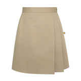 Khaki Side Pleat Skort