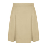 Khaki Stitched Down Kick Pleat Extra Long Skirt- G12 only