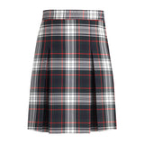 Lloyd Plaid Stitched Down Kick Pleat Skirt