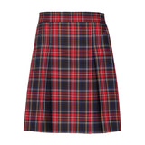 Macbeth Plaid Stitched Down Kick Pleat Skirt
