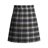 Marymount Plaid Stitched Down Knife Pleat Skirt