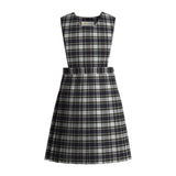 Marymount Plaid Bib Front Stitched Down Knife Pleat Jumper