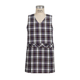 Marymount Plaid V Neck Drop Waist Shift