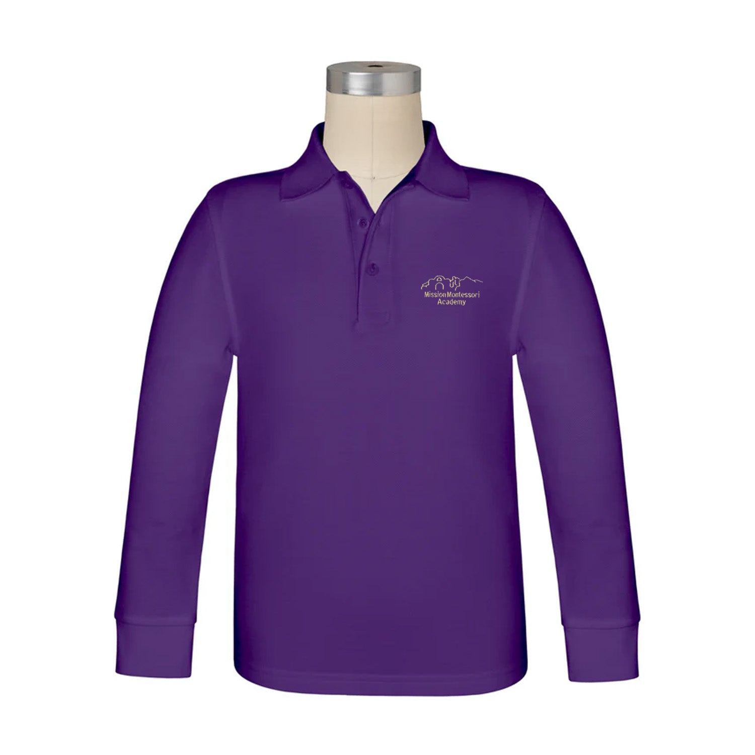 Mission Montessori Long Sleeve Pique Polo