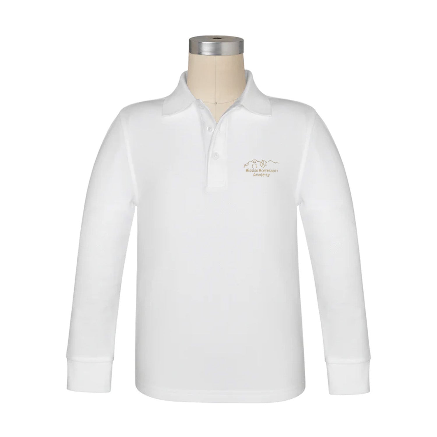 Mission Montessori Long Sleeve Pique Polo