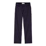 Navy Performance Flat Front Pants