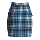 RR Plaid Double Tab Pleat Skort