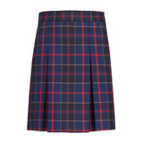 Wilson Plaid Stitched Down Kick Pleat Long Skirt
