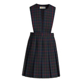 Wilson Plaid Bib Front Stitched Down Box Pleat Jumper