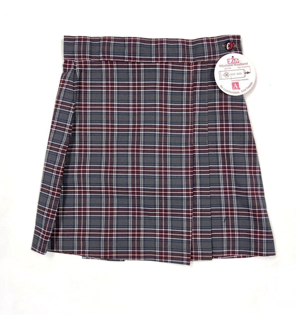 Archway Chandler Girls Stitched Down Pleat Plaid Skort