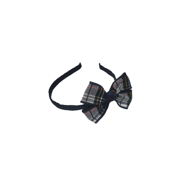 St. Mary Basha Small Headband w/Plaid Bow