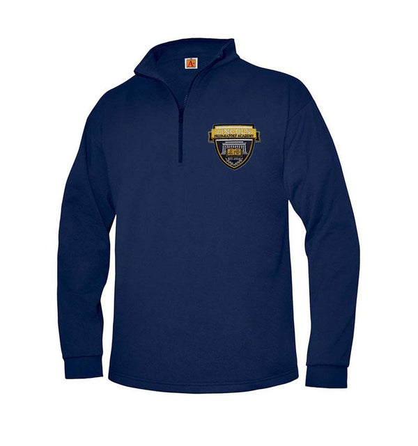 Lincoln Prep Navy Unisex Quarter Zip Fleece Pullover