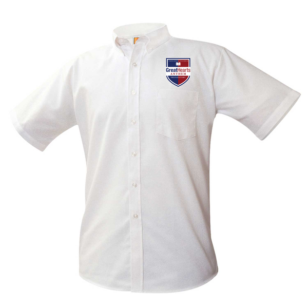 Anthem Prep Male Oxford Short Sleeve (9th-12th Grade) - Patch above the pocket