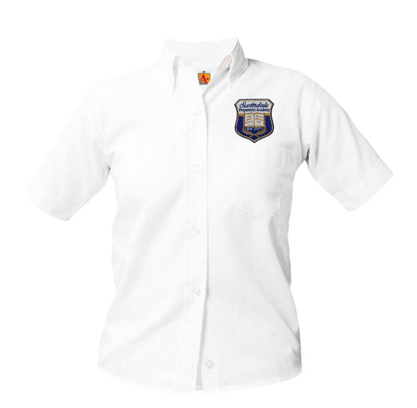 Scottsdale Prep Female Oxford Short Sleeve Blouse