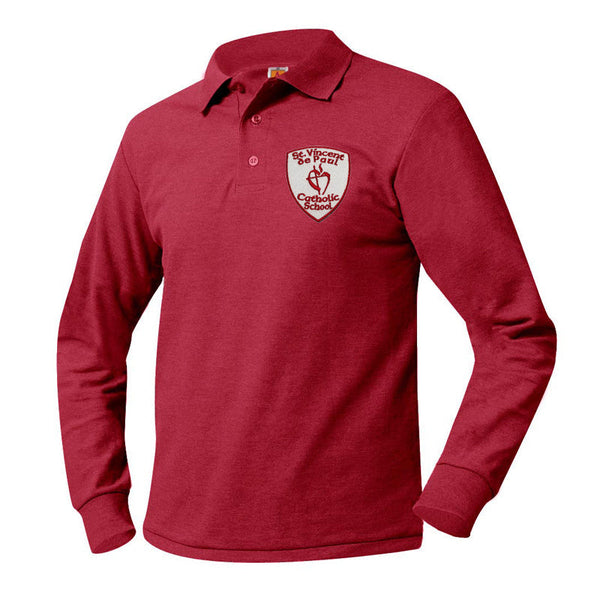 St. Vincent De Paul Unisex Pique Long Sleeve Polo