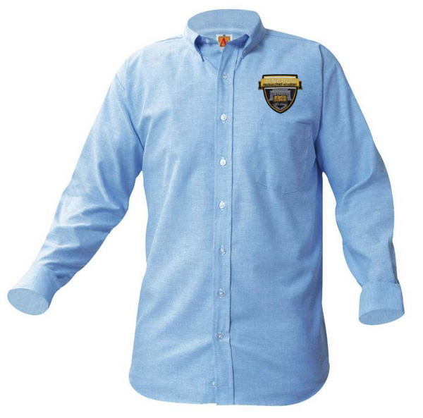 Lincoln Prep Male Oxford Long Sleeve - Patch above the pocket