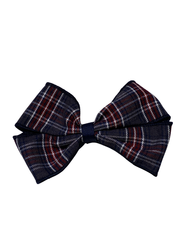 Plaid 6T Pinch Clip Bow