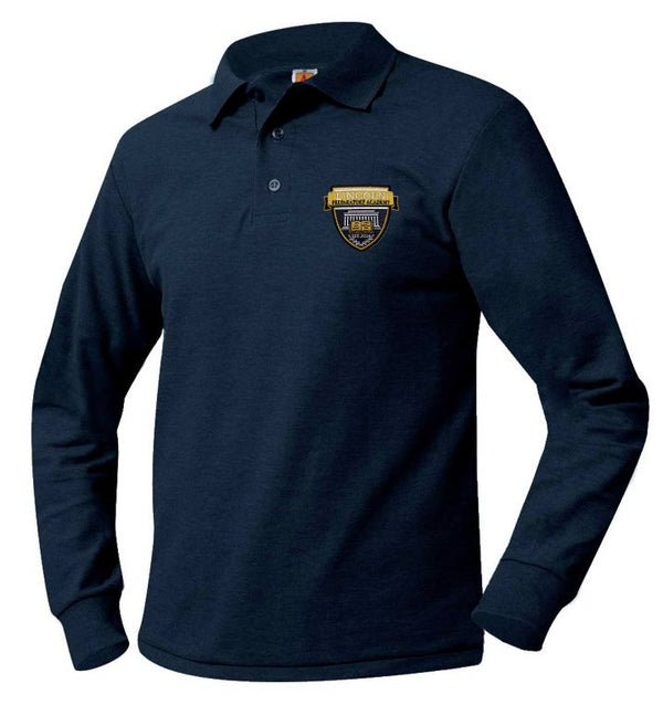 Lincoln Prep Unisex Pique Long Sleeve Polo