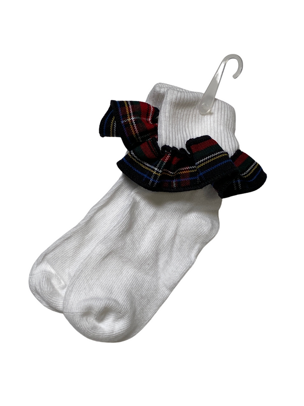 Plaid 56 Ruffle Socks